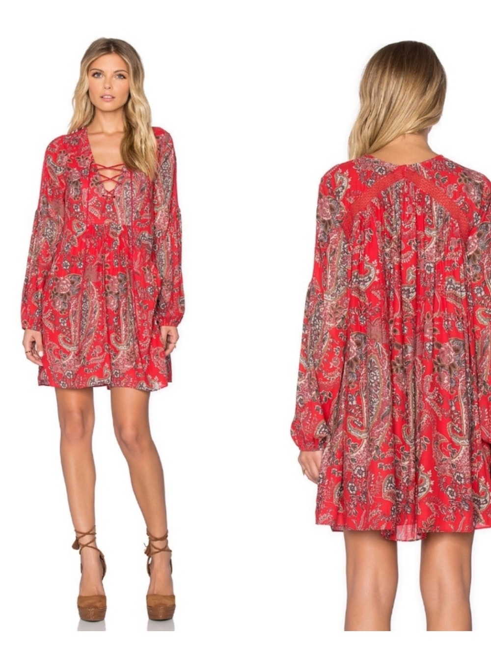 Free People "Rain or Shine" dress in the "Poppy Combo"